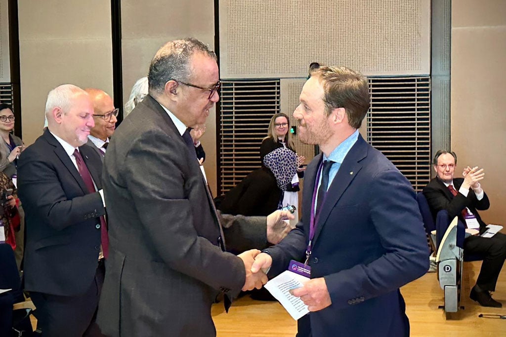 Dr Tedros and Mr Lanfri photo from the first high-level meeting