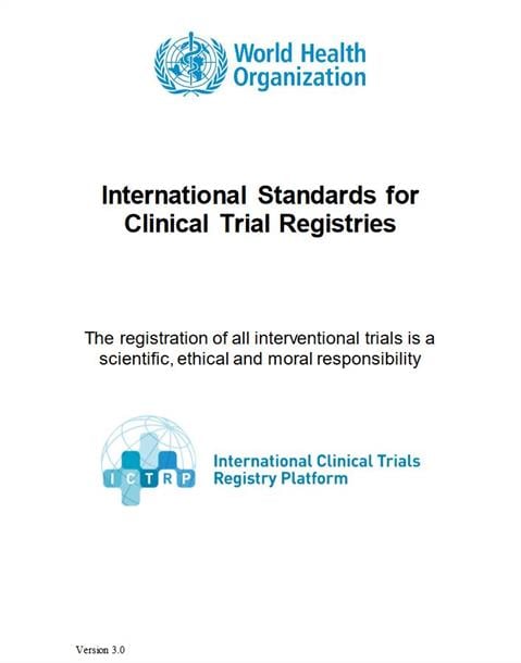 International Standards for Clinical Trial Registries